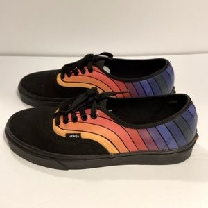 Vans Authentic Refract Rainbow Skate Shoe Black